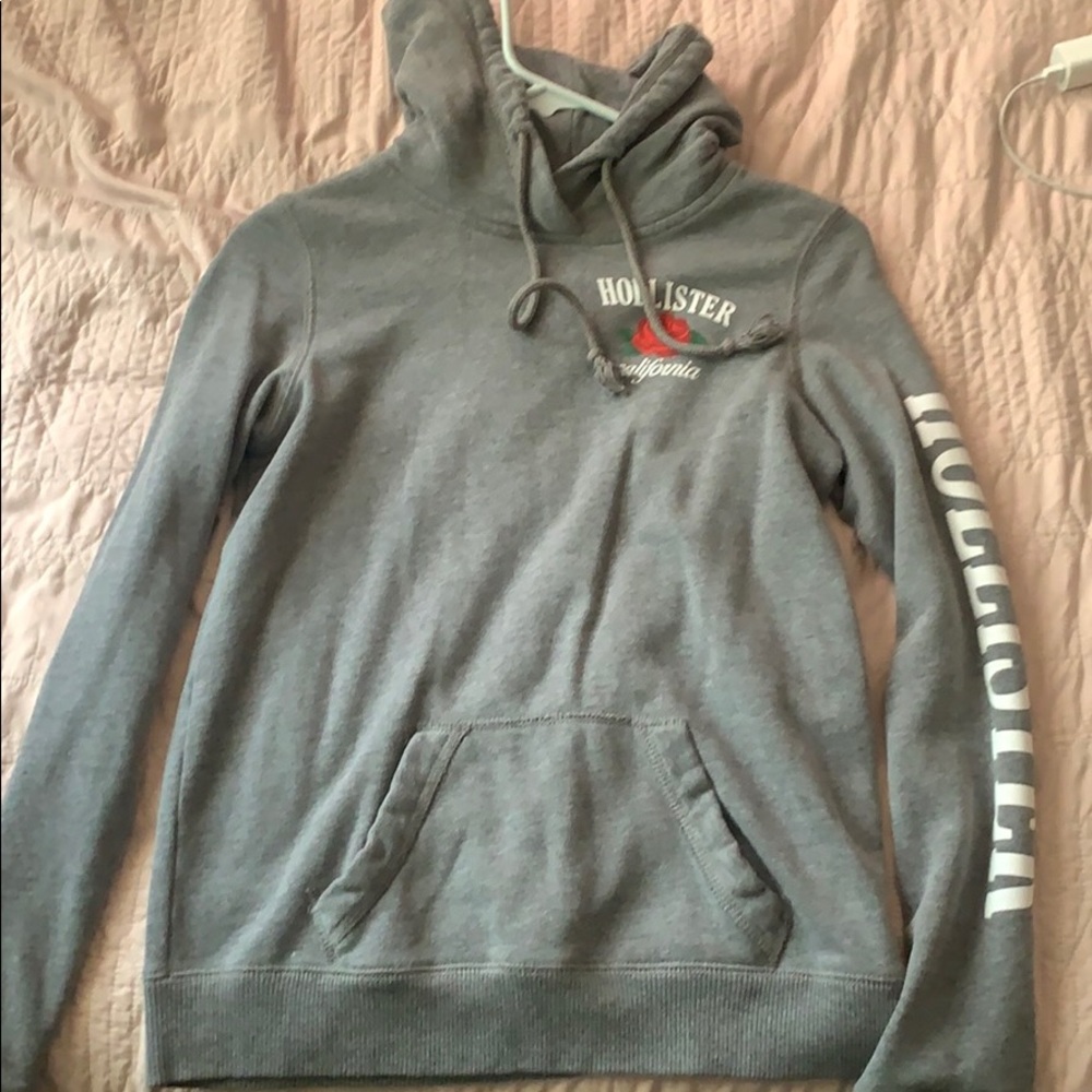 A grey holister hoodie